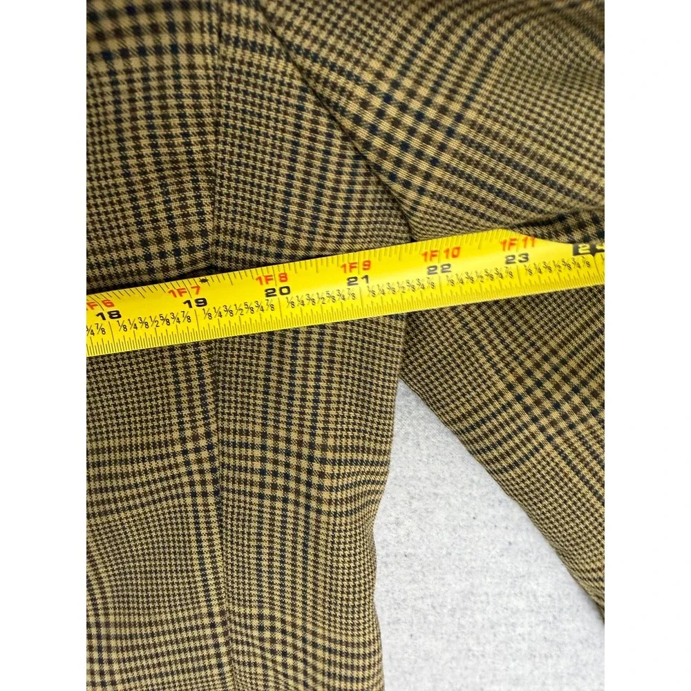 Vintage 60s Bespoke Glen Plaid Sport Coat Blazer Olive Tan 40L Union Made